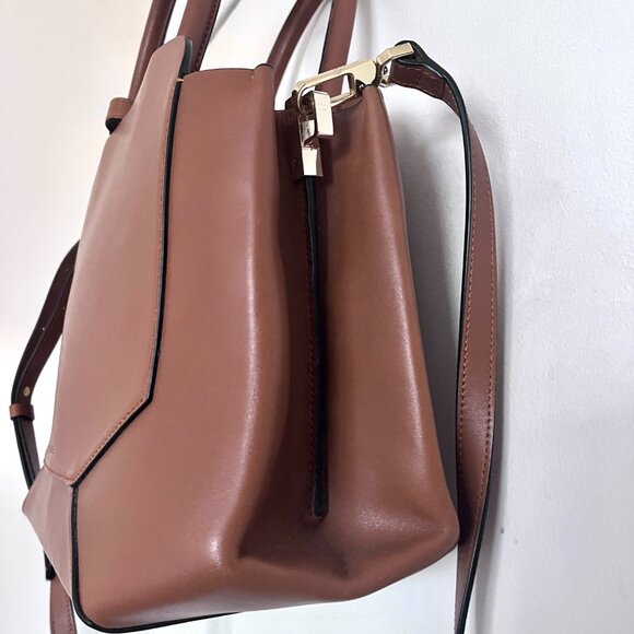 Auxiliary brown leather Bega Satchel bag - Picture 2 of 7